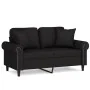 Sofá de 2 plazas con cojines terciopelo negro 120 cm von , Sofas - Ref: Foro24-3200940, Preis: 265,98 €, Rabatt: %