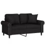 Sofá de 2 plazas con cojines terciopelo negro 120 cm von , Sofas - Ref: Foro24-3200940, Preis: 265,98 €, Rabatt: %