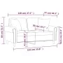 Sofá de 2 plazas con cojines terciopelo negro 120 cm von , Sofas - Ref: Foro24-3200940, Preis: 265,98 €, Rabatt: %