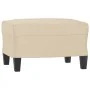 Sofá de 3 plazas y taburete tela microfibra crema 180 cm de , Sofás - Ref: Foro24-3201235, Precio: 386,01 €, Descuento: %