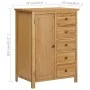 Armario de madera maciza de roble 76x52x105 cm de , Armarios roperos - Ref: Foro24-289199, Precio: 394,24 €, Descuento: %