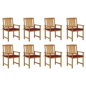 Sillas de jardín con cojines 8 uds madera maciza de acacia de , Sillas de jardín - Ref: Foro24-3078175, Precio: 615,93 €, Des...