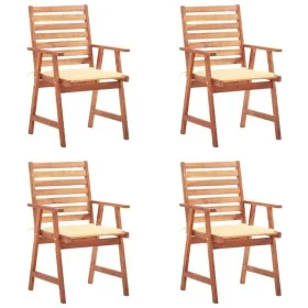 Sillas comedor de jardín y cojines 4 uds madera maciza acacia de , Sillas de jardín - Ref: Foro24-3078322, Precio: 306,98 €, ...