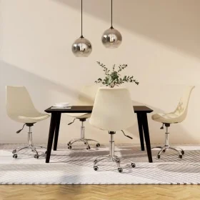 Sillas de comedor giratorias 4 unidades tela crema de , Sillas de comedor - Ref: Foro24-3085388, Precio: 252,81 €, Descuento: %