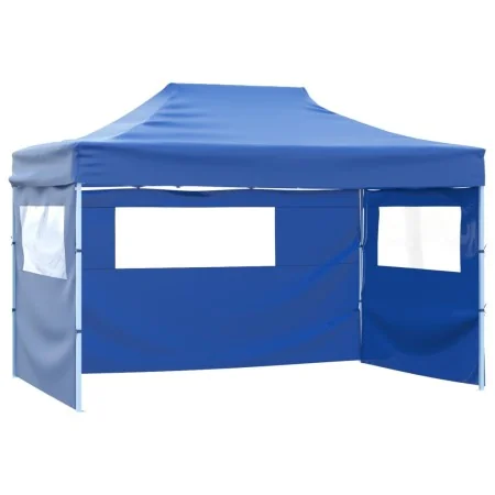 Carpa pleglable con 3 paredes 3x4,5 m azul de , Carpas y cenadores - Ref: Foro24-44971, Precio: 176,21 €, Descuento: %