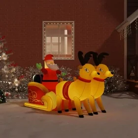 Papá Noel y renos de Navidad inflables con LED 130 cm de , Luces de Navidad - Ref: Foro24-345330, Precio: 106,90 €, Descuento: %