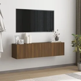 Mueble pared TV madera contrachapada roble marrón 120x30x30 cm de , Muebles TV - Ref: Foro24-815101, Precio: 81,47 €, Descuen...