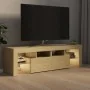Mueble de TV con luces LED color roble Sonoma 140x36,5x40 cm de , Muebles TV - Ref: Foro24-804367, Precio: 115,26 €, Descuent...