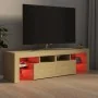 Mueble de TV con luces LED color roble Sonoma 140x36,5x40 cm de , Muebles TV - Ref: Foro24-804367, Precio: 115,26 €, Descuent...