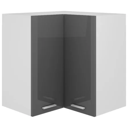 Armario colgante esquina “Lyon” gris brillo de , Armarios de cocina - Ref: Foro24-806397, Precio: 83,57 €, Descuento: %