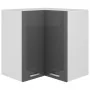 Armario colgante esquina “Lyon” gris brillo de , Armarios de cocina - Ref: Foro24-806397, Precio: 83,57 €, Descuento: %