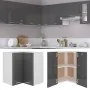 Armario colgante esquina “Lyon” gris brillo de , Armarios de cocina - Ref: Foro24-806397, Precio: 83,57 €, Descuento: %