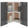 Armario colgante esquina “Lyon” gris brillo de , Armarios de cocina - Ref: Foro24-806397, Precio: 83,57 €, Descuento: %