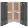 Armario colgante esquina “Lyon” gris brillo de , Armarios de cocina - Ref: Foro24-806397, Precio: 83,57 €, Descuento: %