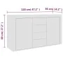 Aparador de madera contrachapada blanco 120x36x69 cm de , Aparadores - Ref: Foro24-801841, Precio: 137,19 €, Descuento: %