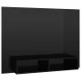 Mueble TV de pared contrachapado negro brillante 120x23,5x90 cm de , Muebles TV - Ref: Foro24-808276, Precio: 63,72 €, Descue...