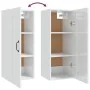 Armario colgante madera de ingeniería blanco brillo 35x34x90 cm de , Taquillas y armarios de almacenamiento - Ref: Foro24-812...