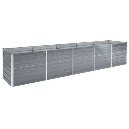 Arriate de acero galvanizado gris 400x80x45 cm de , Maceteros y jardineras - Ref: Foro24-47056, Precio: 80,22 €, Descuento: %