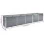 Arriate de acero galvanizado gris 400x80x45 cm de , Maceteros y jardineras - Ref: Foro24-47056, Precio: 80,22 €, Descuento: %