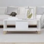Mesa de centro madera contrachapada blanco brillo 90x50x36,5 cm de , Mesas de centro - Ref: Foro24-821062, Precio: 49,21 €, D...