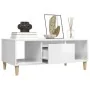 Mesa de centro madera contrachapada blanco brillo 90x50x36,5 cm de , Mesas de centro - Ref: Foro24-821062, Precio: 49,21 €, D...