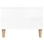 Mesa de centro madera contrachapada blanco brillo 90x50x36,5 cm de , Mesas de centro - Ref: Foro24-821062, Precio: 49,21 €, D...