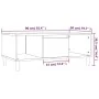 Mesa de centro madera contrachapada blanco brillo 90x50x36,5 cm de , Mesas de centro - Ref: Foro24-821062, Precio: 49,21 €, D...