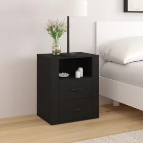 Mesita de noche madera contrachapada negro 50x36x60 cm de , Mesitas de noche - Ref: Foro24-816729, Precio: 76,59 €, Descuento: %