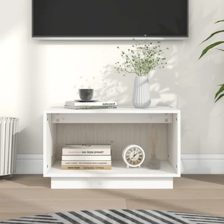 Mueble de TV de madera maciza de pino blanco 60x35x35 cm de , Muebles TV - Ref: Foro24-813825, Precio: 40,47 €, Descuento: %