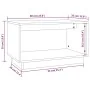 Mueble de TV de madera maciza de pino blanco 60x35x35 cm de , Muebles TV - Ref: Foro24-813825, Precio: 40,47 €, Descuento: %