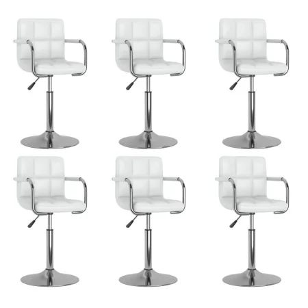 Sillas de comedor giratorias 6 unidades cuero sintético blanco by , dining chairs - Ref: Foro24-3087896, Price: 364,66 €, Dis...