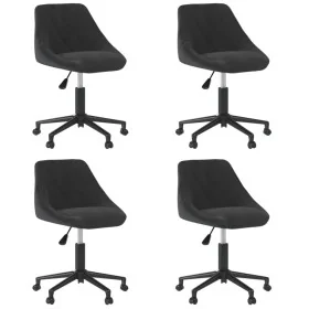 Sillas de comedor giratorias 4 unidades terciopelo negro de , Sillas de comedor - Ref: Foro24-3089007, Precio: 266,01 €, Desc...