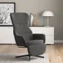 Sillón de relax con reposapiés terciopelo gris oscuro de , Sillones - Ref: Foro24-3097496, Precio: 119,21 €, Descuento: %