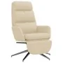 Sillón de relax con reposapiés tela color crema de , Sillones - Ref: Foro24-3097526, Precio: 126,43 €, Descuento: %