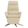 Sillón de relax con reposapiés tela color crema de , Sillones - Ref: Foro24-3097526, Precio: 126,43 €, Descuento: %