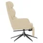 Sillón de relax con reposapiés tela color crema de , Sillones - Ref: Foro24-3097526, Precio: 126,43 €, Descuento: %