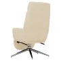 Sillón de relax con reposapiés tela color crema de , Sillones - Ref: Foro24-3097526, Precio: 126,43 €, Descuento: %