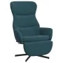 Sillón de relax con reposapiés terciopelo azul de , Sillones - Ref: Foro24-3097505, Precio: 118,86 €, Descuento: %