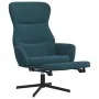 Sillón de relax con reposapiés terciopelo azul de , Sillones - Ref: Foro24-3097505, Precio: 118,86 €, Descuento: %
