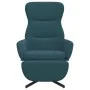 Sillón de relax con reposapiés terciopelo azul de , Sillones - Ref: Foro24-3097505, Precio: 118,86 €, Descuento: %