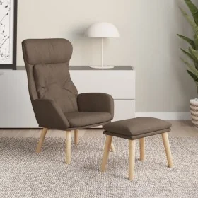 Sillón de relax con taburete de tela gris taupé von , Sessel - Ref: Foro24-3097759, Preis: 133,15 €, Rabatt: %
