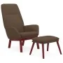 Sillón de relax con taburete de tela gris taupé de , Sillones - Ref: Foro24-3097880, Precio: 142,53 €, Descuento: %