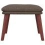 Sillón de relax con taburete de tela gris taupé de , Sillones - Ref: Foro24-3097880, Precio: 142,53 €, Descuento: %