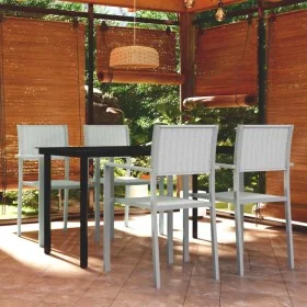 Juego de comedor de jardín de 5 piezas blanco de , Conjuntos de jardín - Ref: Foro24-3099259, Precio: 310,07 €, Descuento: %