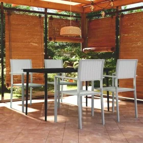 Juego de comedor de jardín de 5 piezas blanco de , Conjuntos de jardín - Ref: Foro24-3099271, Precio: 329,22 €, Descuento: %