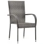 Juego de comedor de jardín 3 piezas gris y negro de , Conjuntos de jardín - Ref: Foro24-3099407, Precio: 205,92 €, Descuento: %