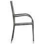 Juego de comedor de jardín 3 piezas gris y negro de , Conjuntos de jardín - Ref: Foro24-3099407, Precio: 205,92 €, Descuento: %