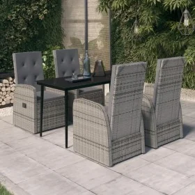 Juego de comedor de jardín 5 piezas con cojines gris von , Gartensets - Ref: Foro24-3099487, Preis: 749,37 €, Rabatt: %