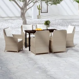 Juego de comedor de jardín 7 piezas marrón de , Conjuntos de jardín - Ref: Foro24-3099556, Precio: 877,84 €, Descuento: %