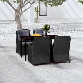 Juego de comedor para jardín 5 piezas negro von , Gartensets - Ref: Foro24-3099561, Preis: 793,35 €, Rabatt: %